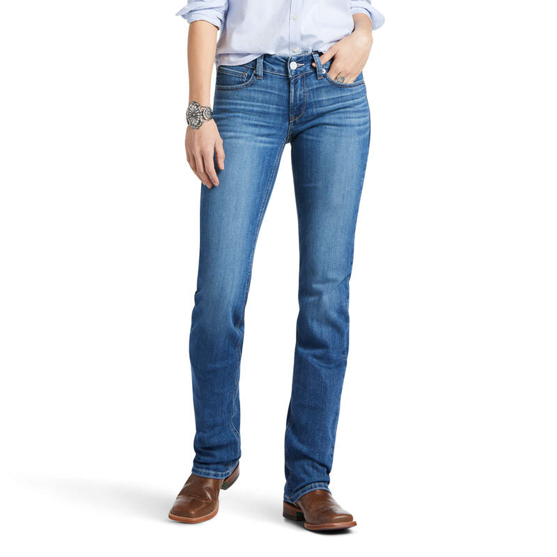 R.E.A.L. Mid Rise Arrow Fit Catherine Straight Jeans - Maine