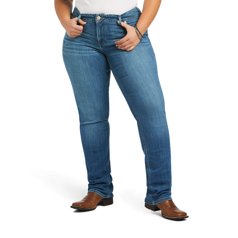 R.E.A.L. Mid Rise Arrow Fit Catherine Straight Jeans - Maine