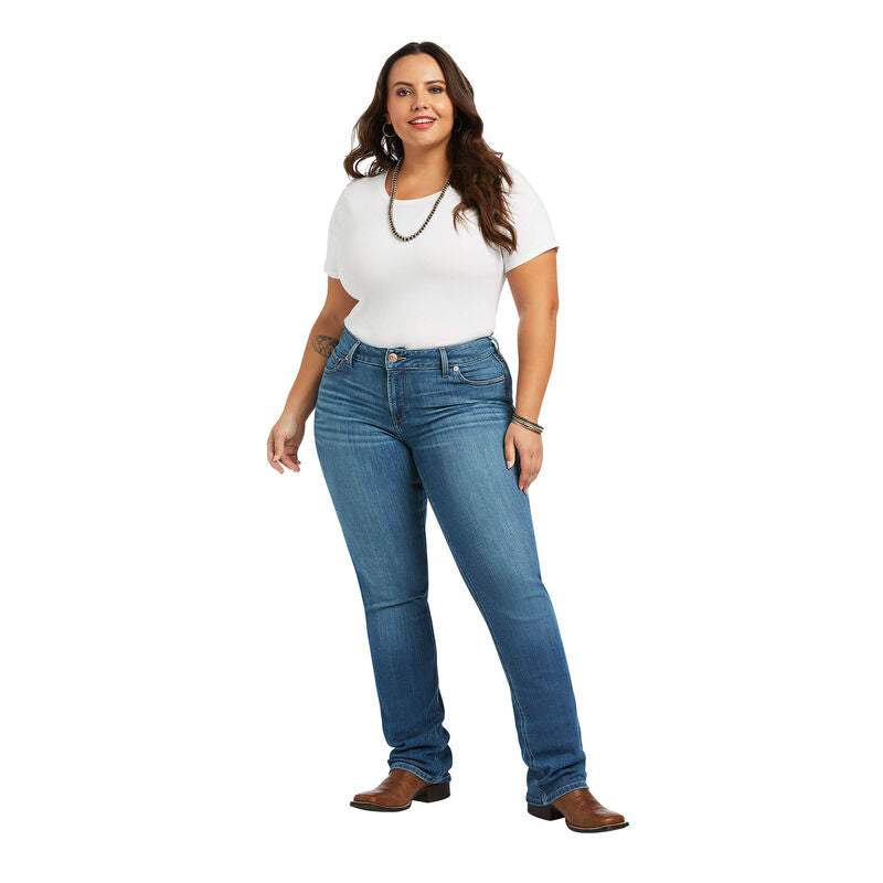 R.E.A.L. Mid Rise Arrow Fit Catherine Straight Jeans - Maine