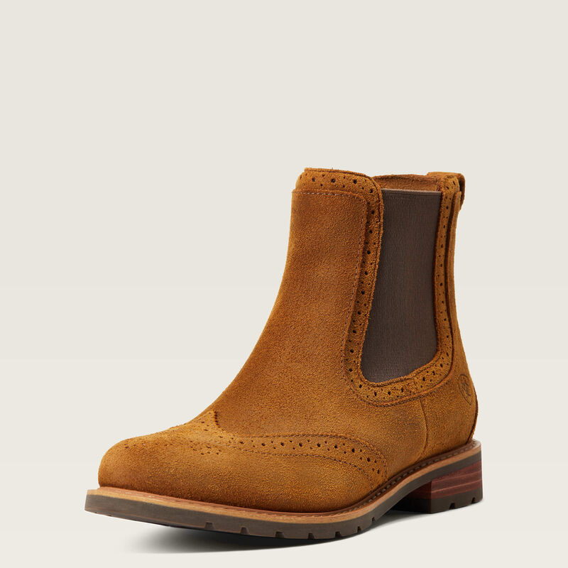 Wexford Brogue Waterproof Chelsea Boot - Weathered Honey