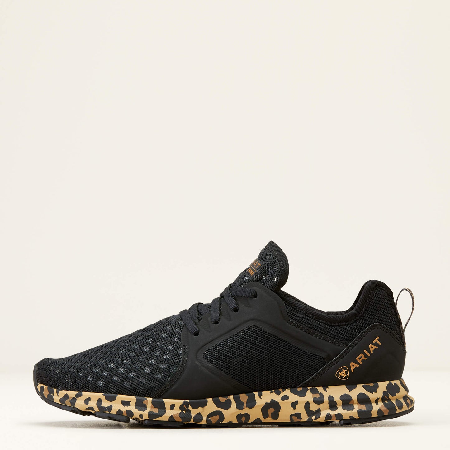 Women's Fuse Trainer - Black Mesh/Leopard Print