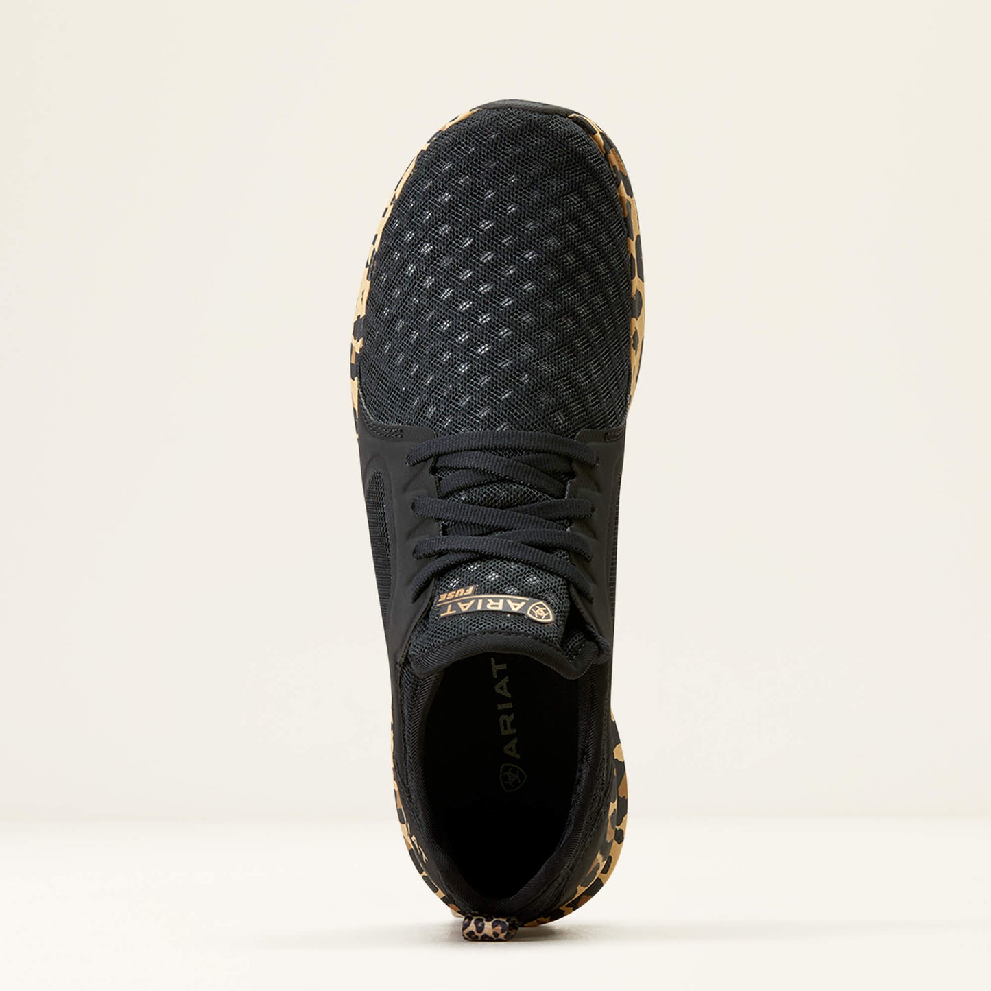 Women's Fuse Trainer - Black Mesh/Leopard Print