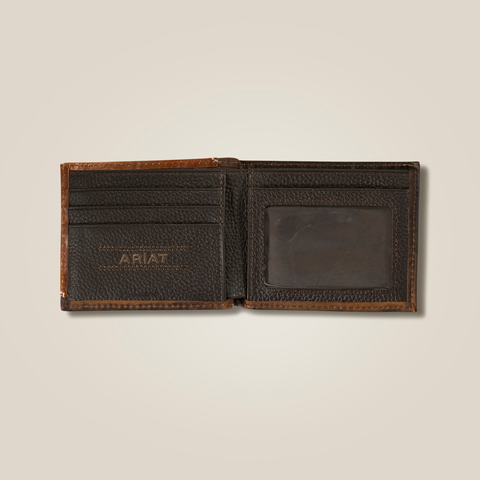 Filigree Corner Bifold Wallet - Brown