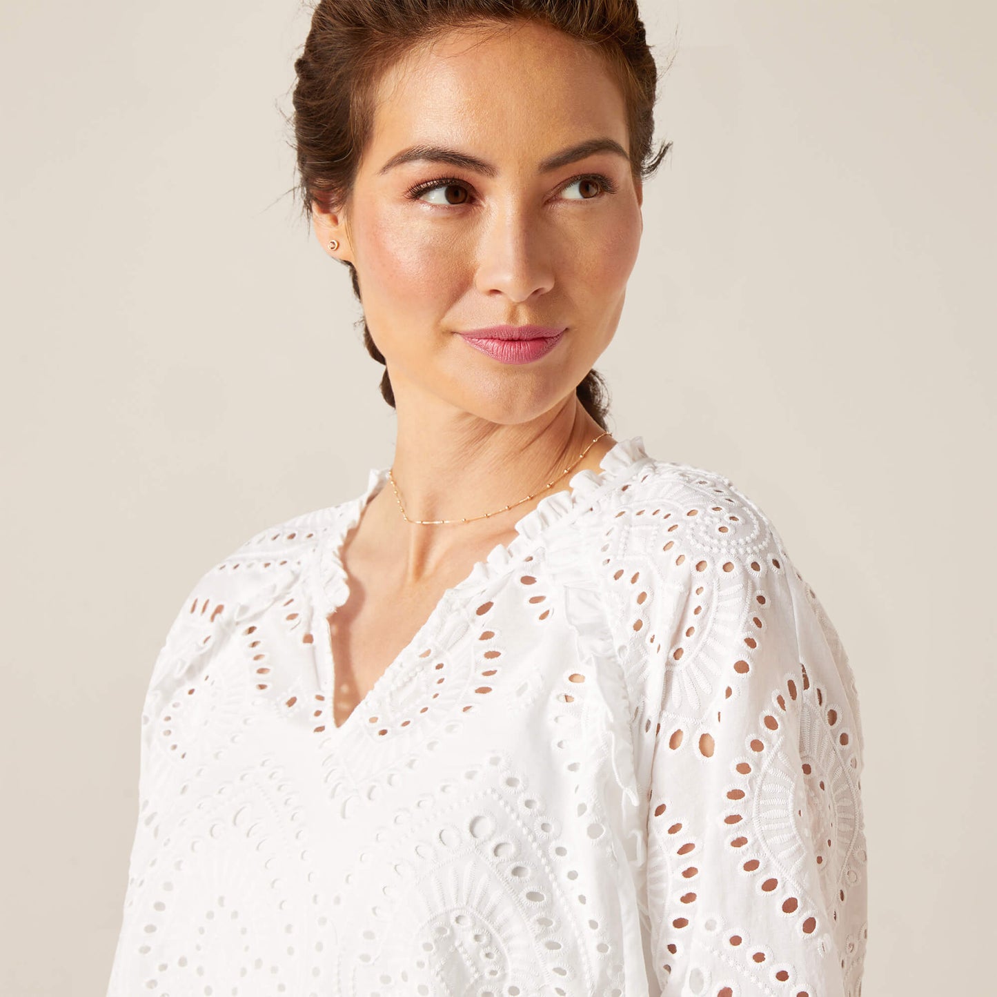 WMS DECELEA LS BLOUSE WHITE XS