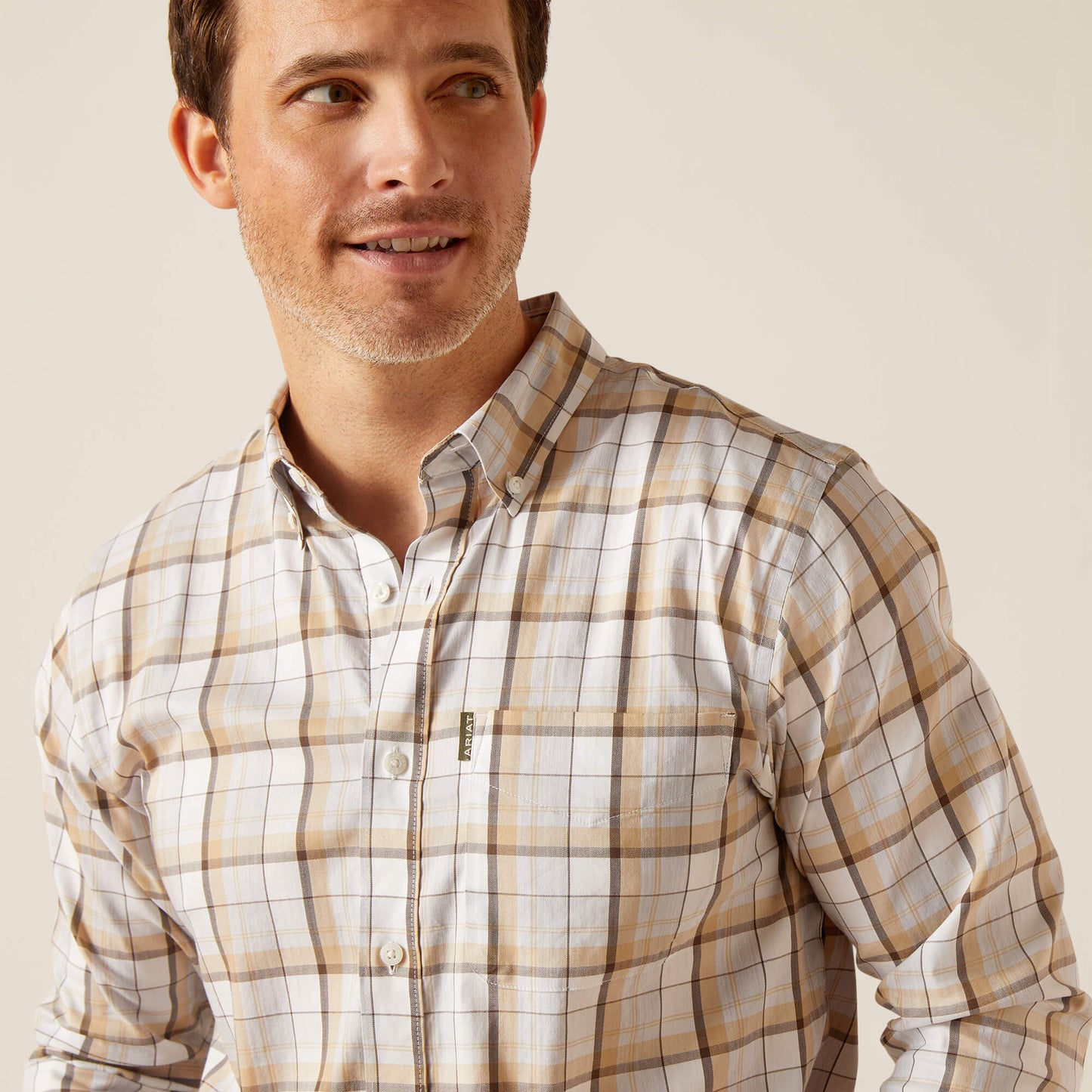 Men's Napa Shirt - Tan Check