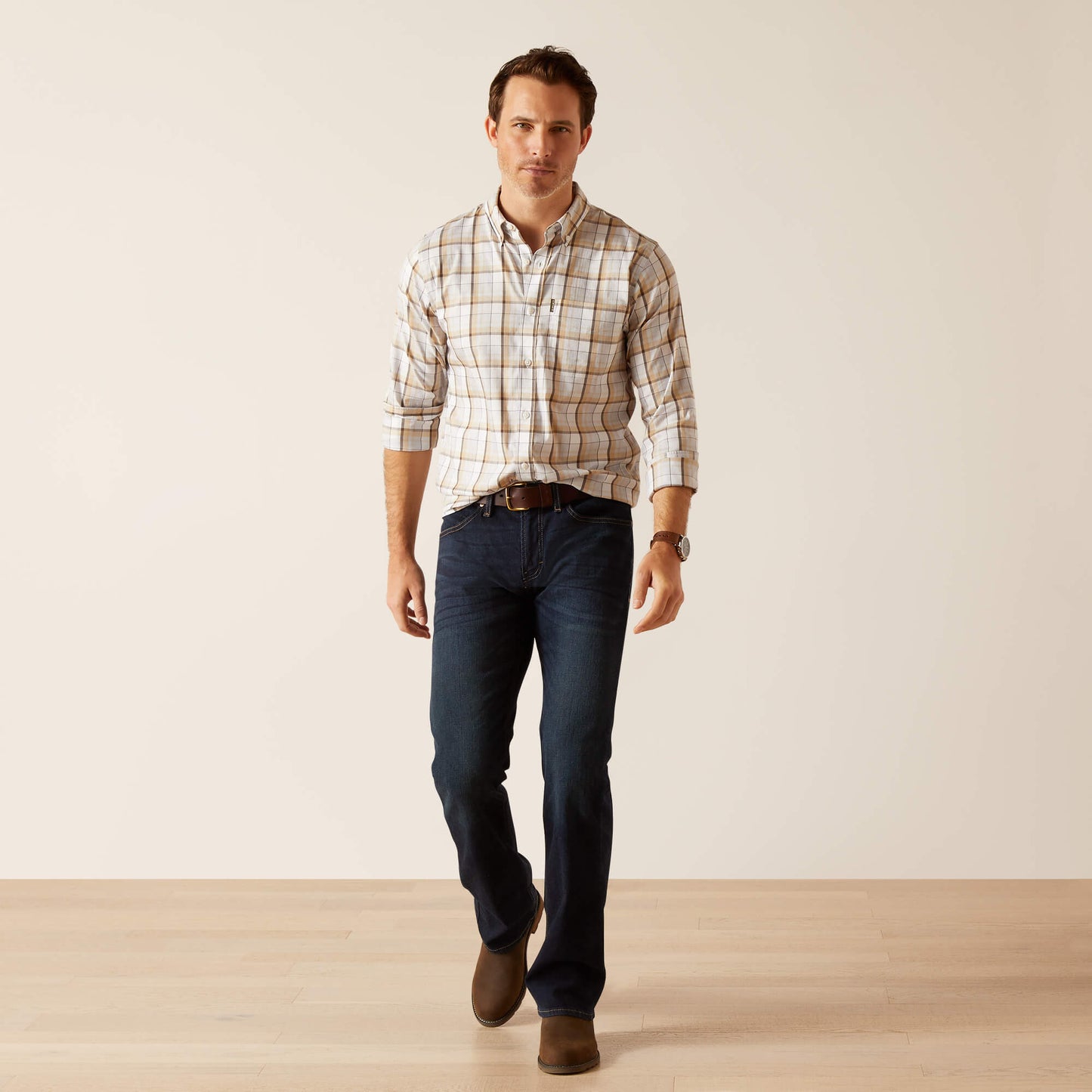 Men's Napa Shirt - Tan Check