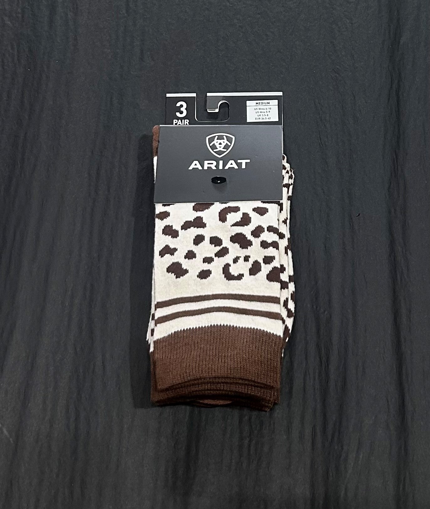 Charm Crew Socks - Leopard Camo