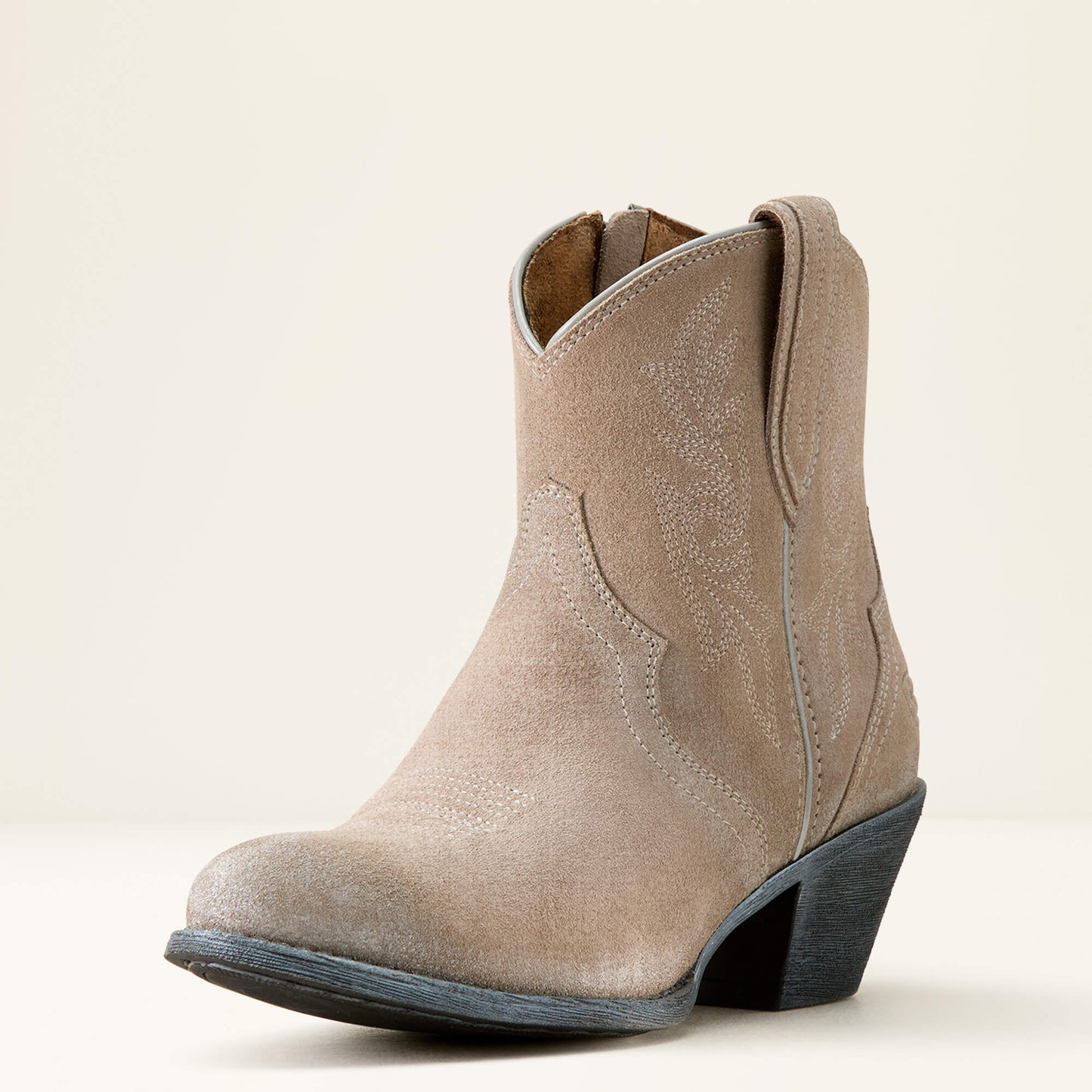 Harlan Western Boot - Granite Grey Suede