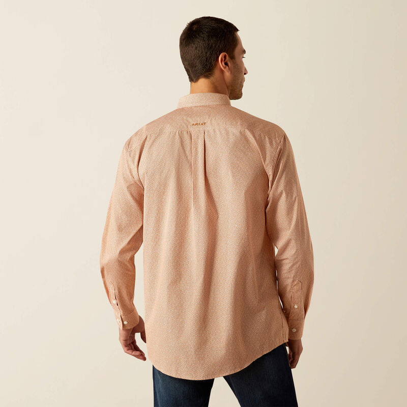 Wrinkle Free Brysen Classic Fit Western Shirt - Orange