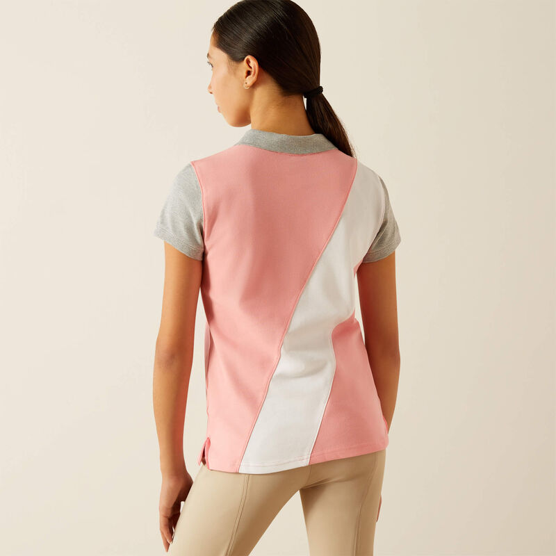 Kids' Taryn Polo Shirt - Flamingo Pink/Coral Paradise
