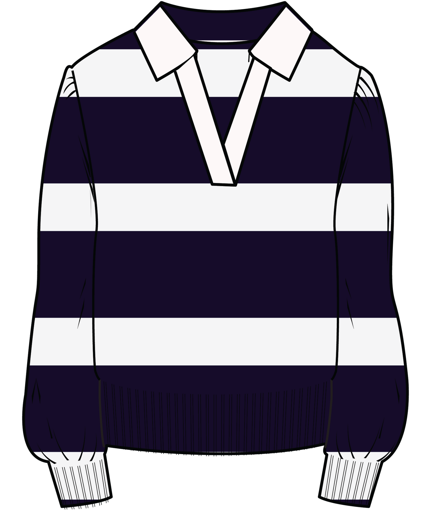 Langsett Sweater - Navy Stripe