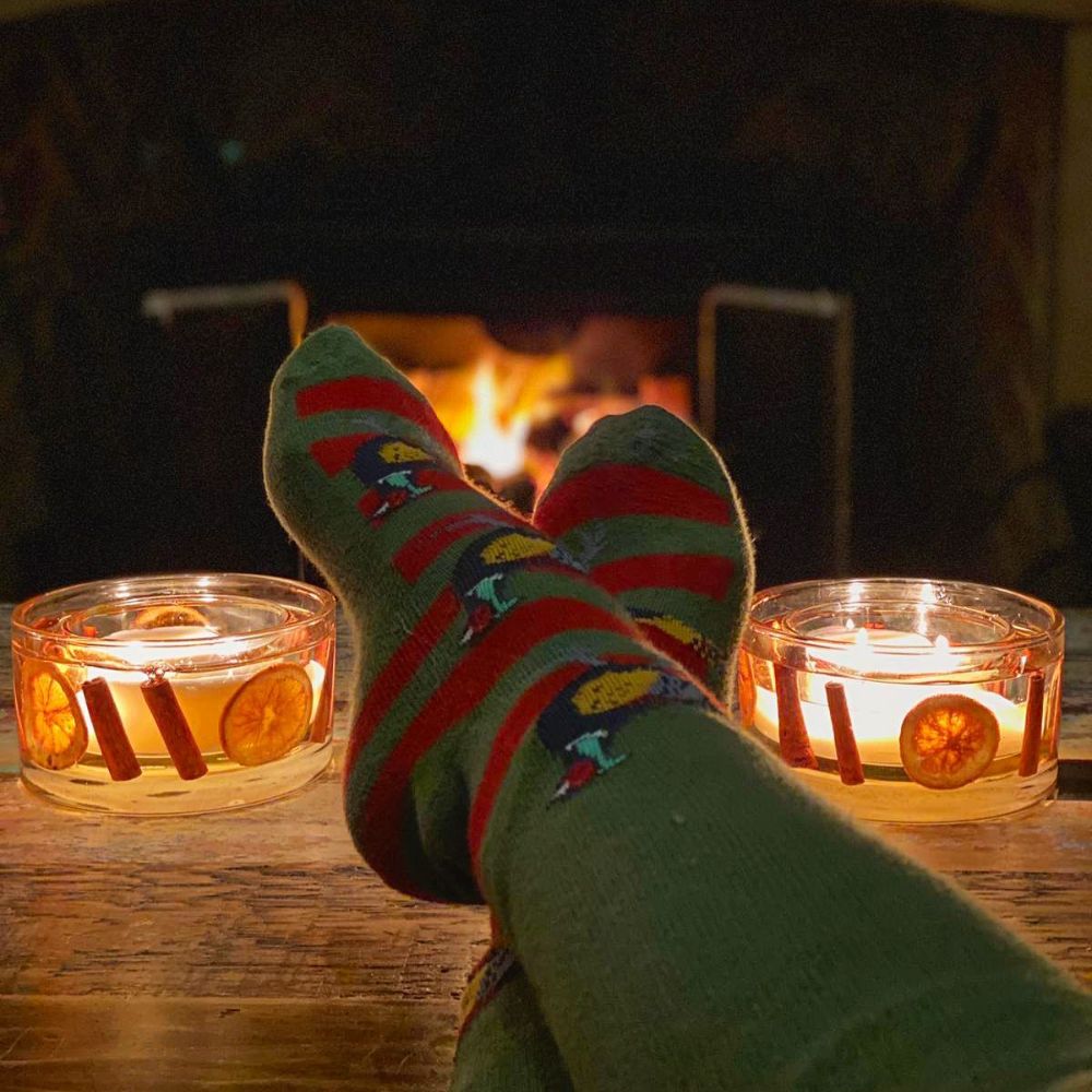 Green & Red Pheasant Shooting/Walking Socks - Adult
