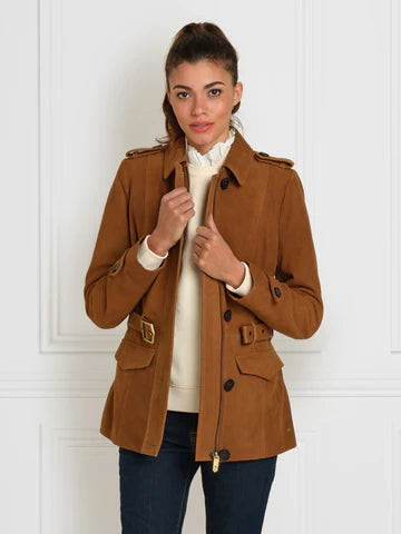 The Frances Jacket - Tan Suede