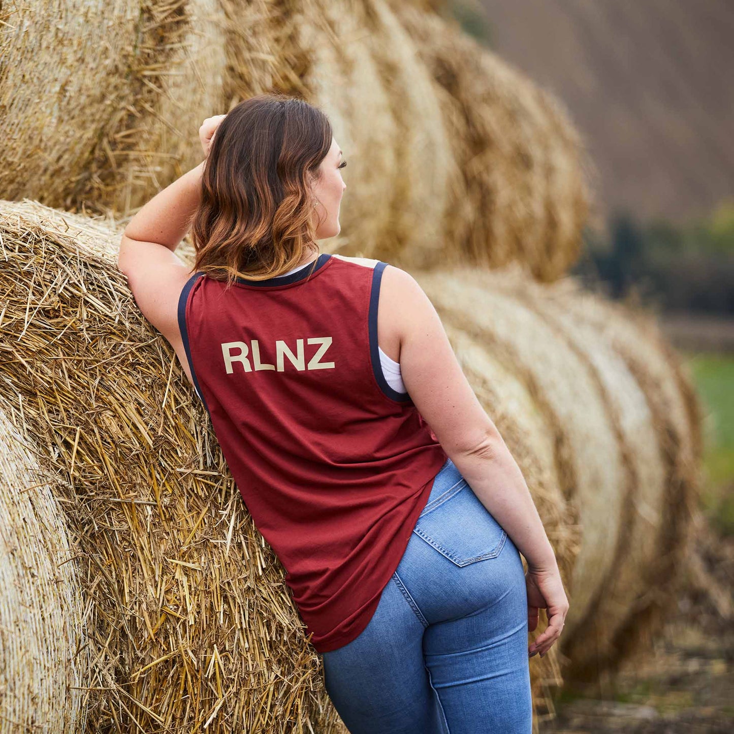 Unisex Backslider Singlet Top - Rhubarb Multi