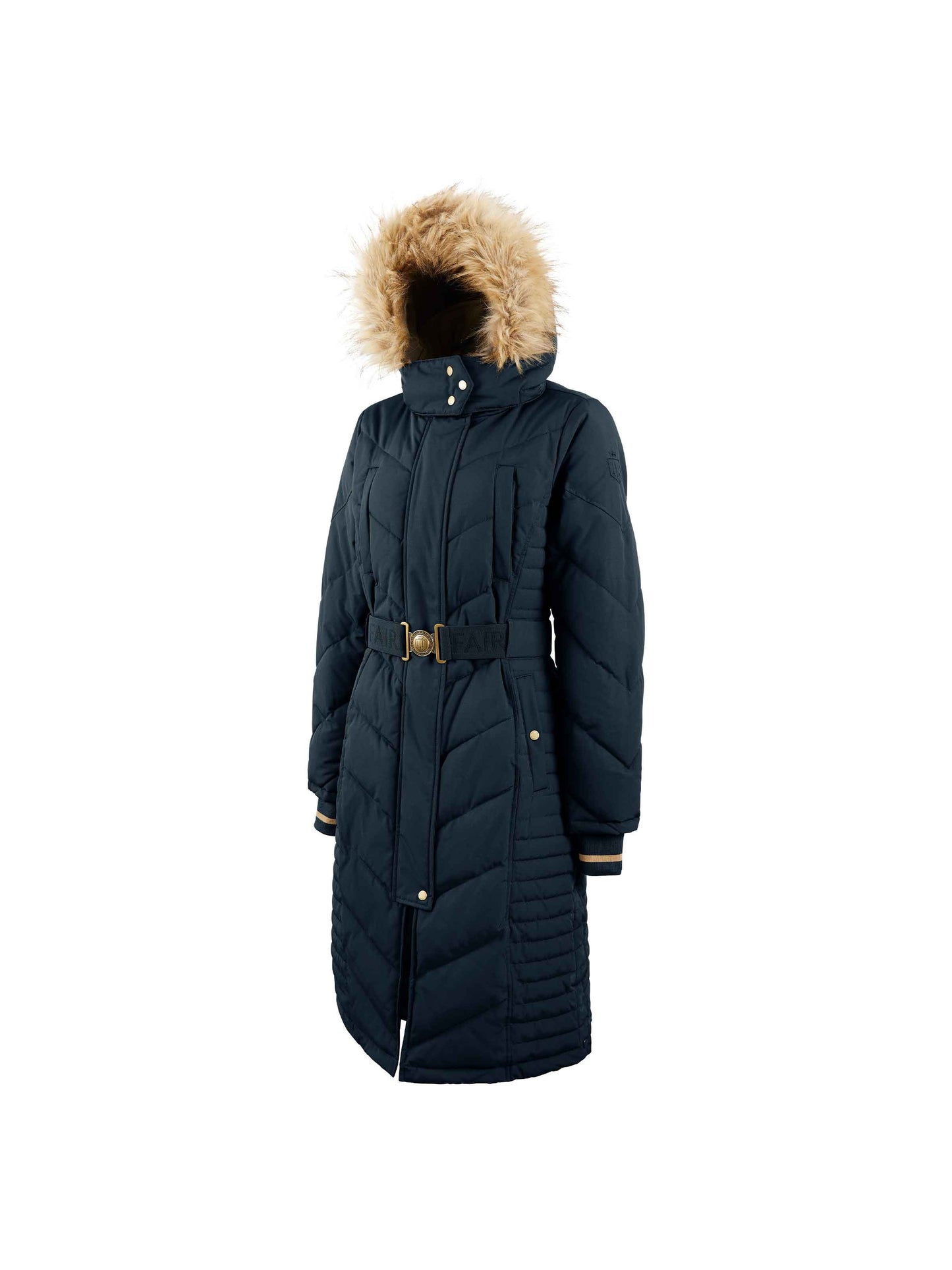 Charlotte Padded Longline Coat - Navy