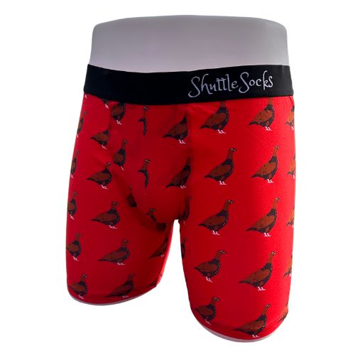 Red Standing Grouse Boxers