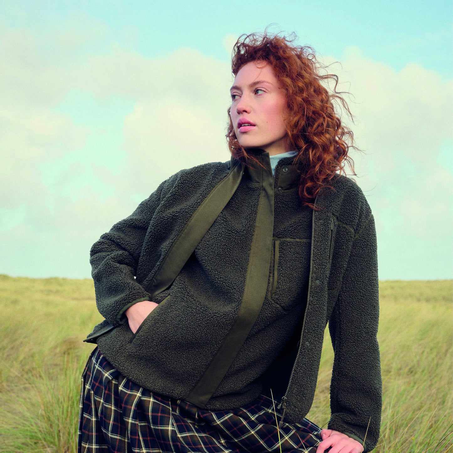 Agnes Fleece Jacket - Khaki