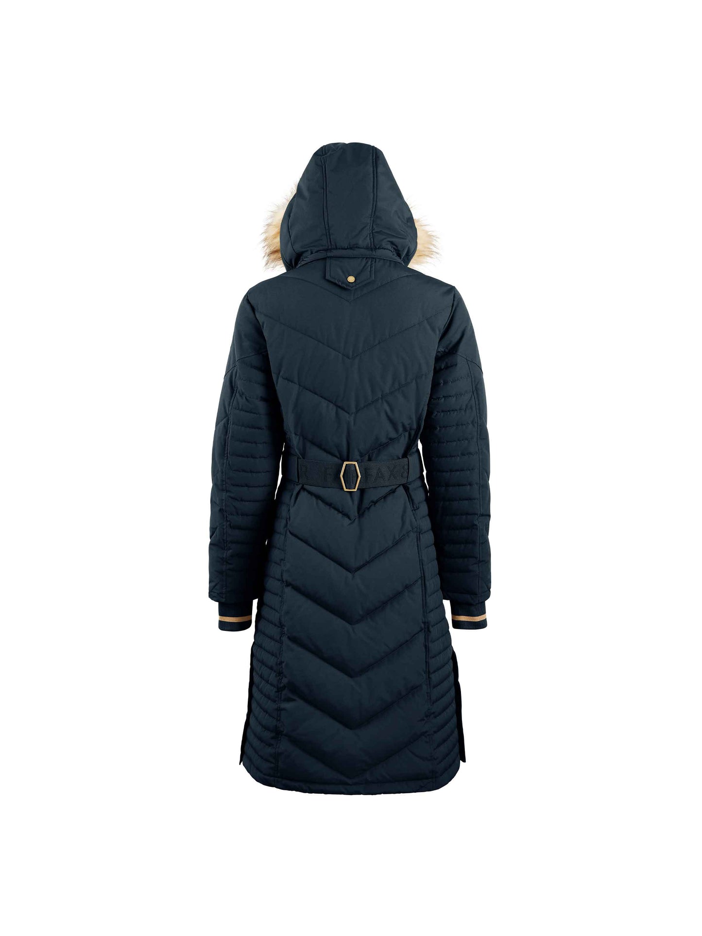 Charlotte Padded Longline Coat - Navy