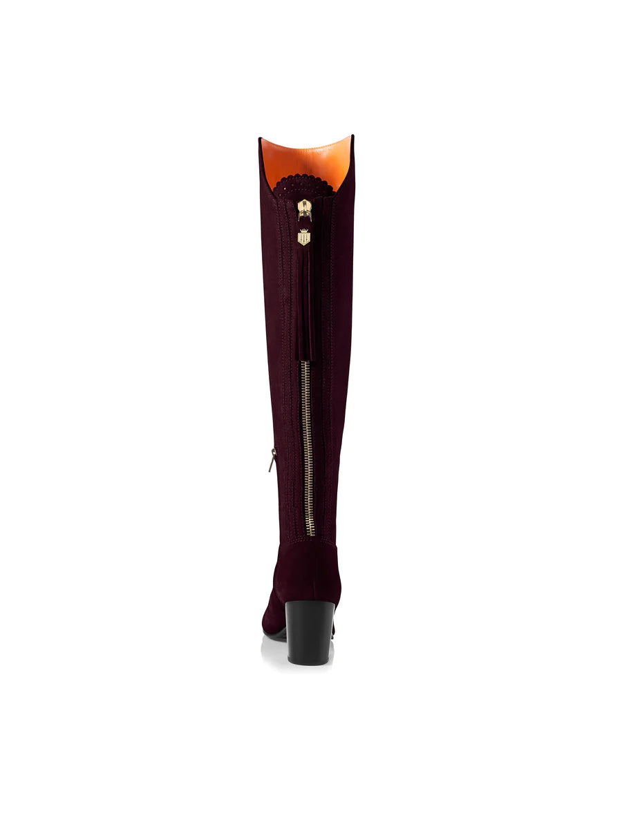 Heeled Amira - Plum Suede