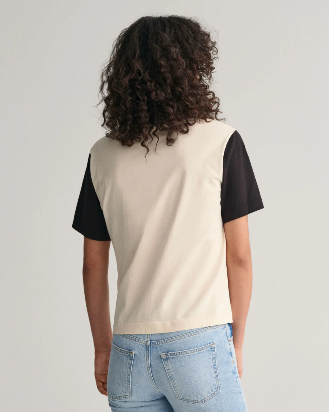 Logo Colour Block T-Shirt - Linen