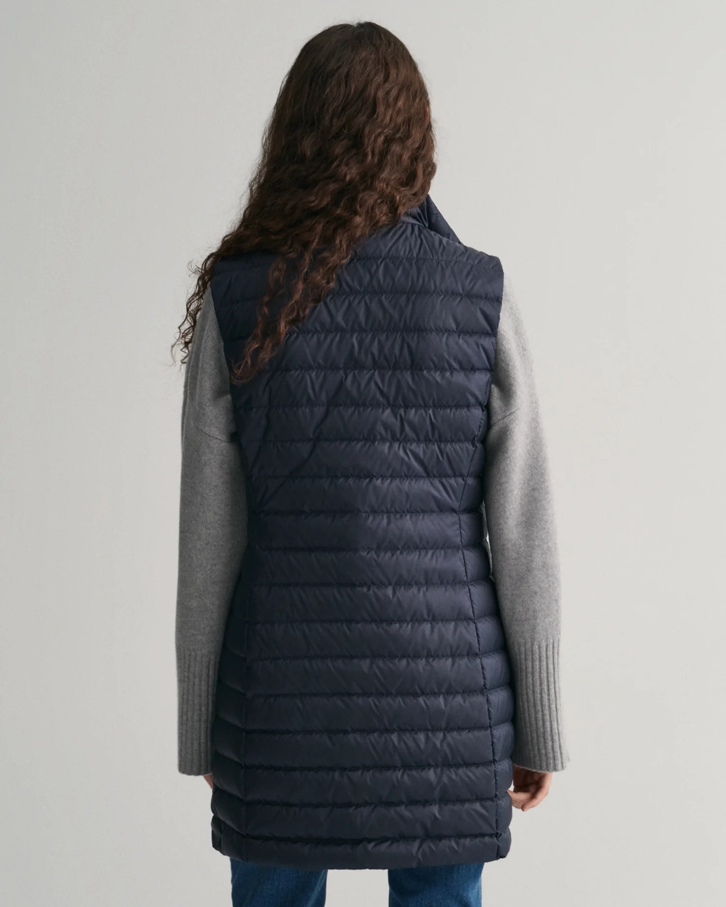Light Down Long Vest - Evening Blue