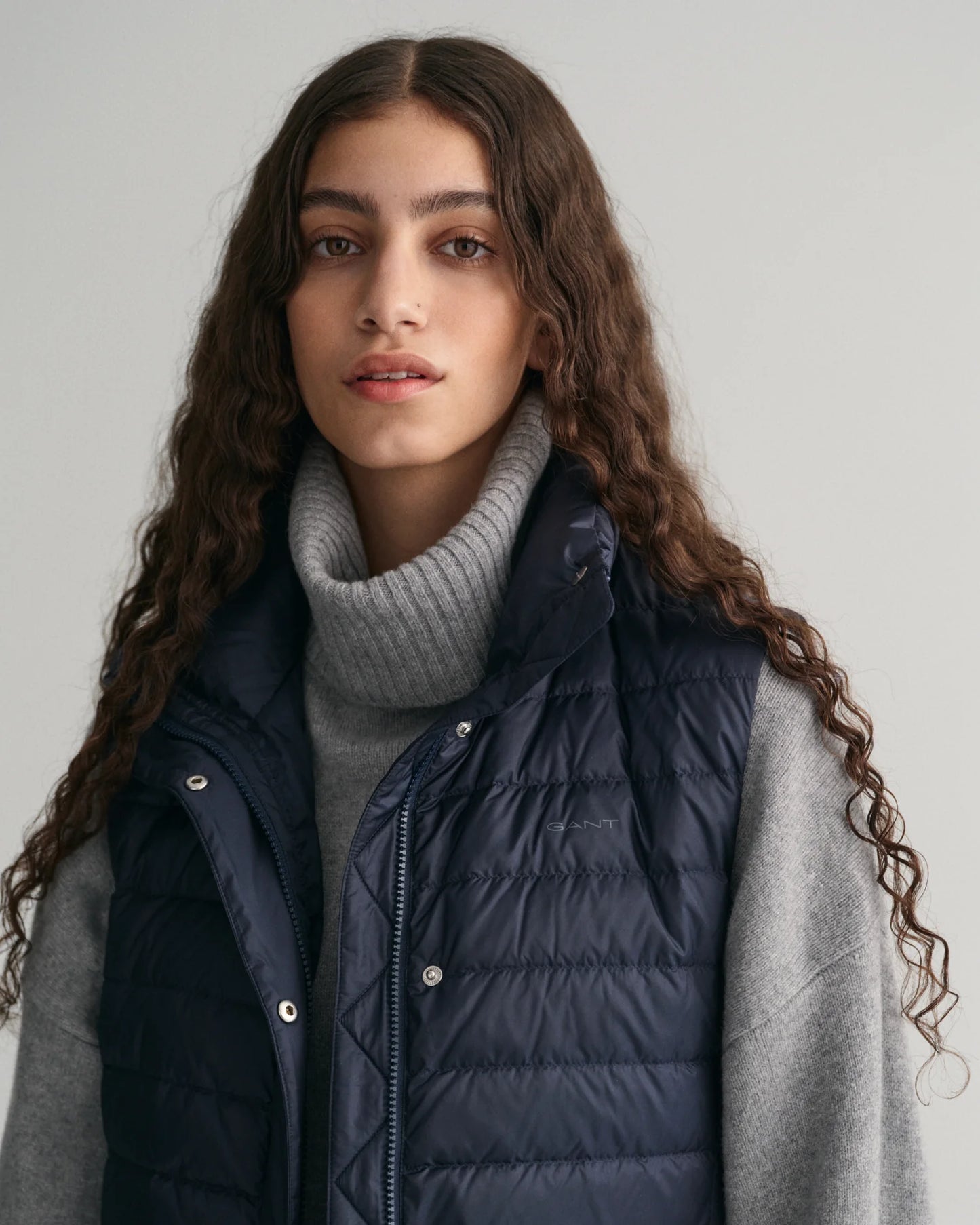 Light Down Long Vest - Evening Blue