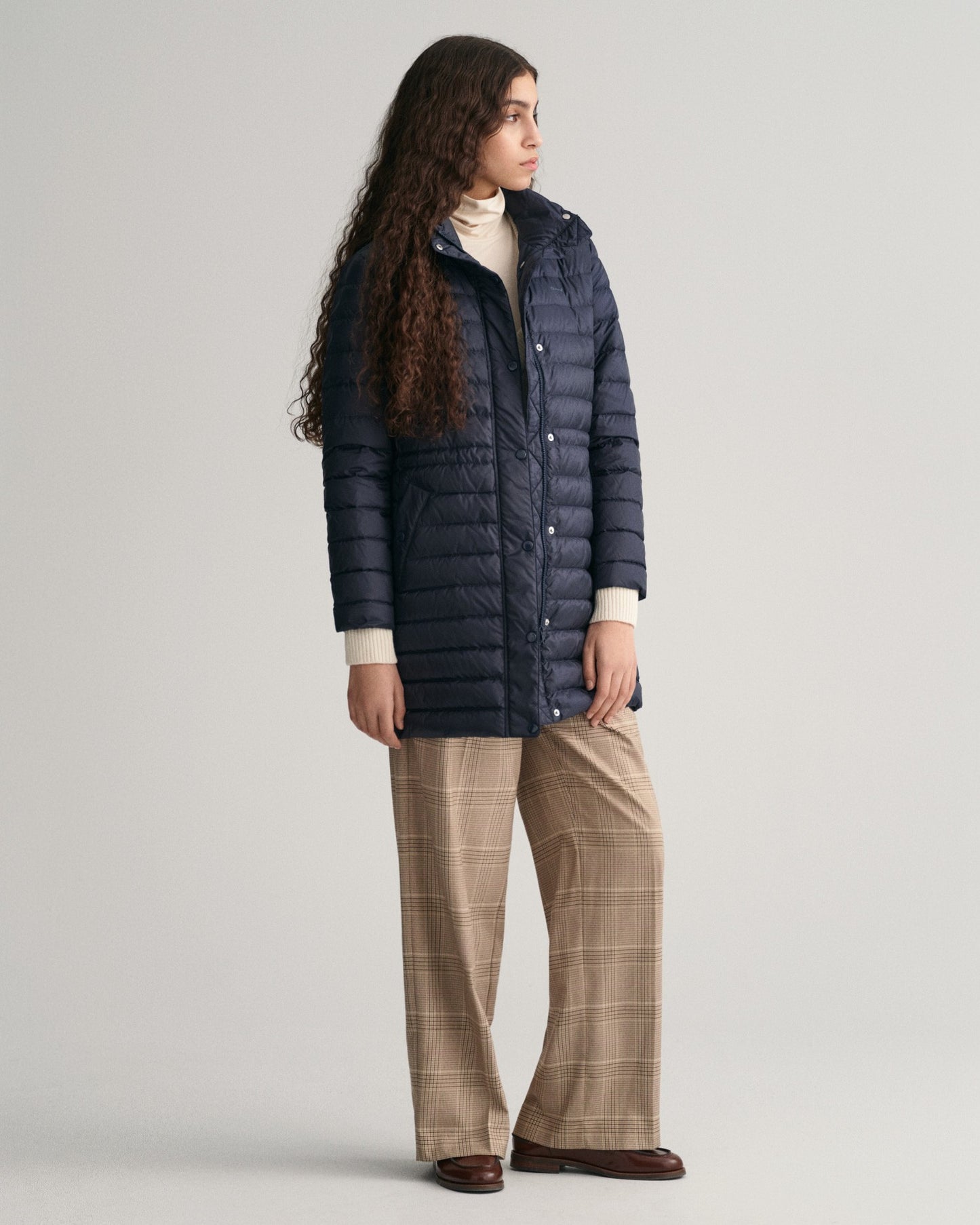 Light Down Coat - Evening Blue