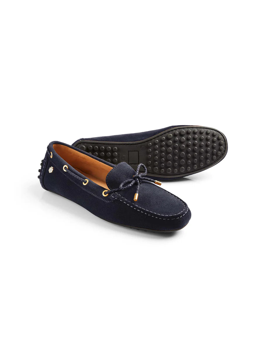 Henley Driver - Navy Suede