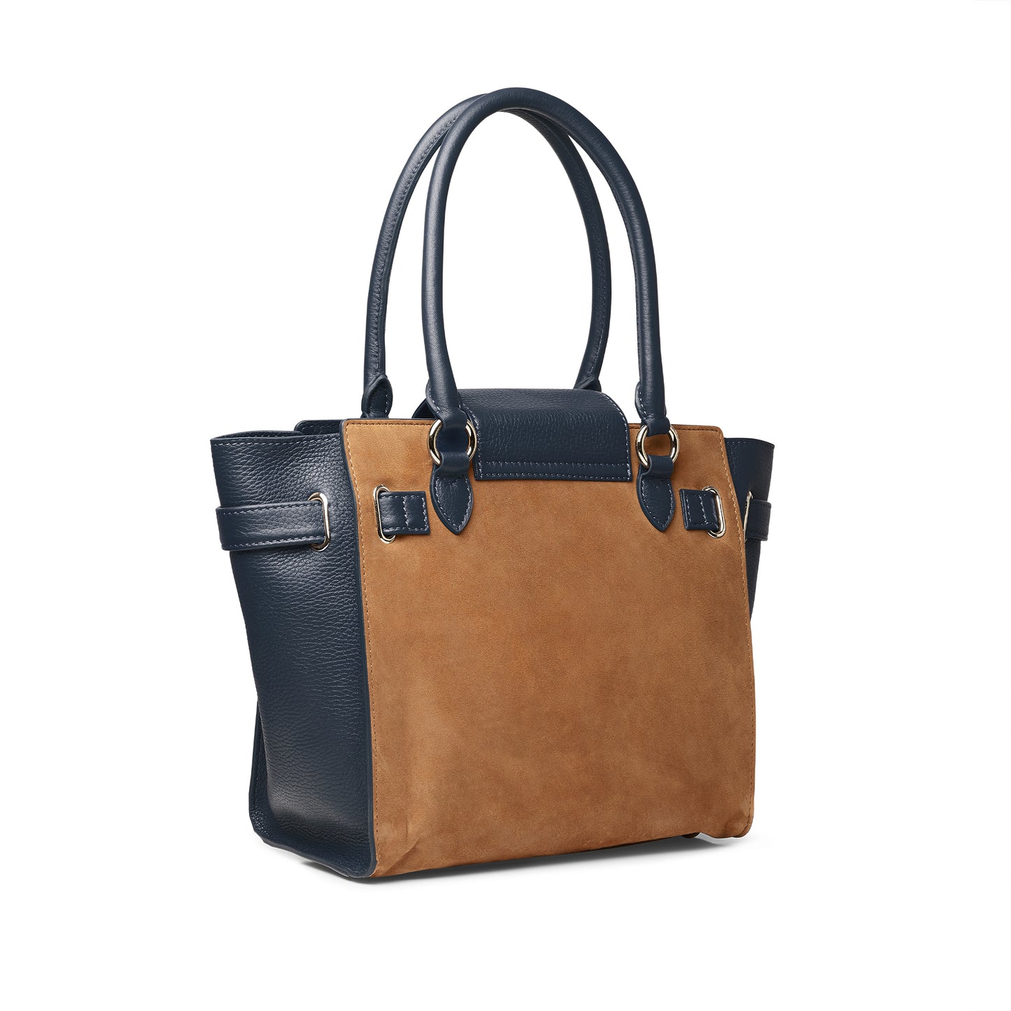 Windsor Tote Tan/Navy Suede