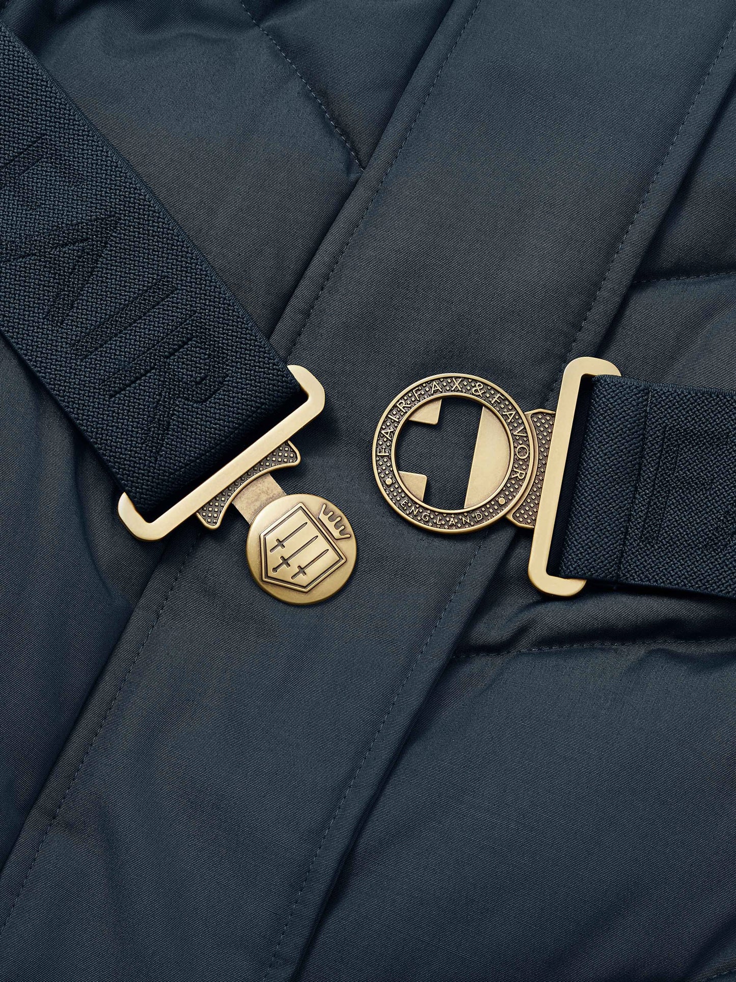 Charlotte Padded Longline Coat - Navy