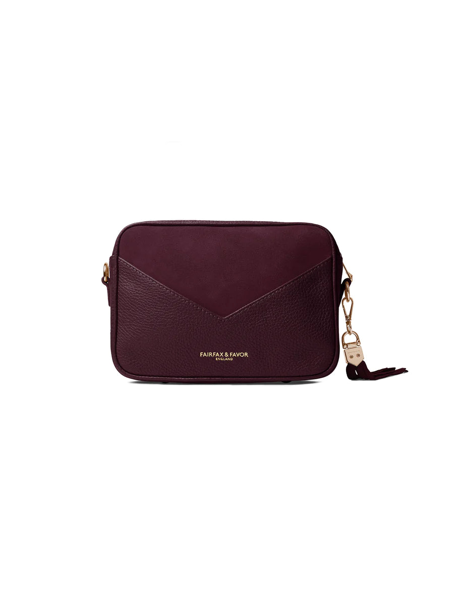 Finsbury Cross Body Bag - Plum Suede