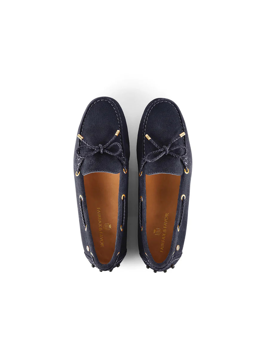 Henley Driver - Navy Suede