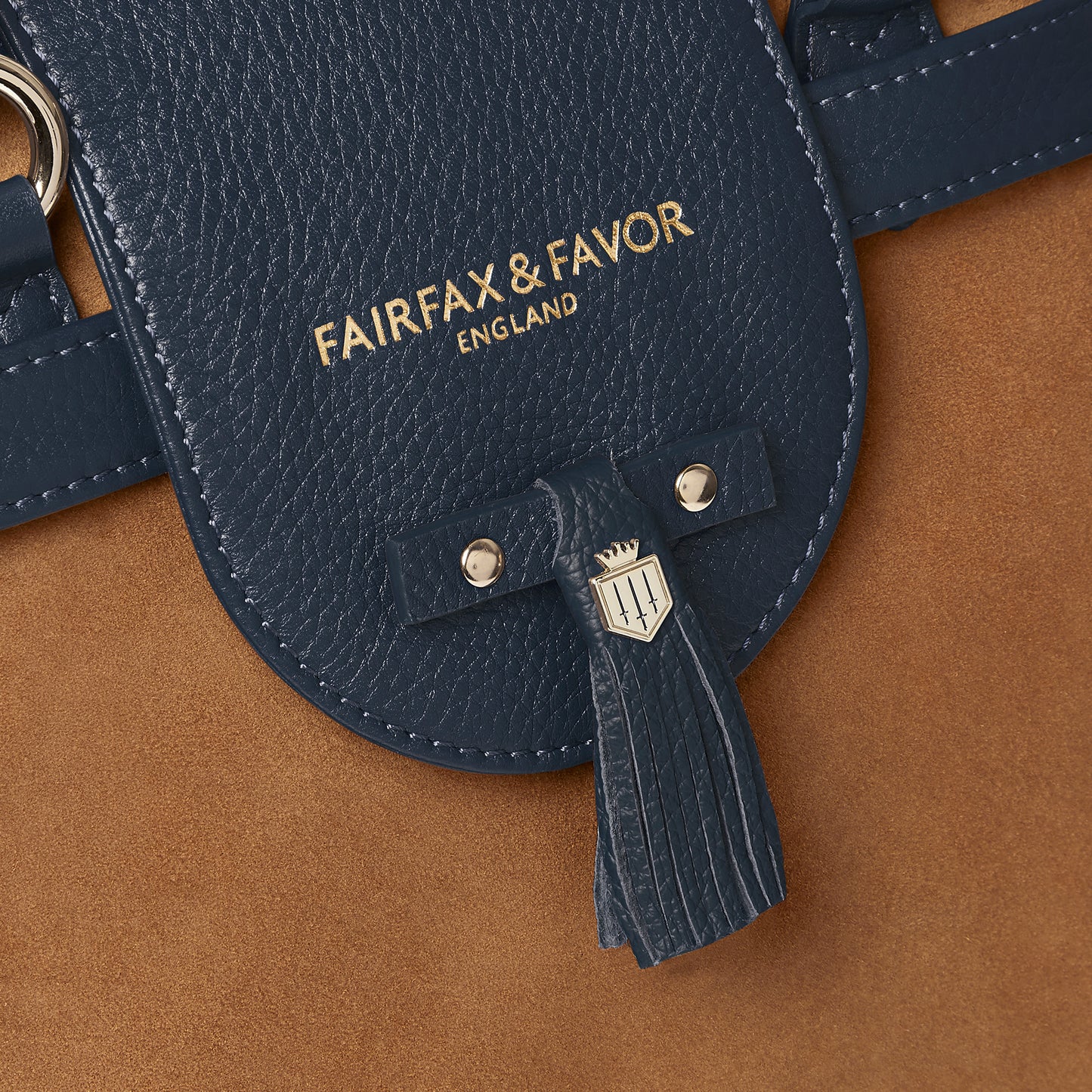 Windsor Tote Tan/Navy Suede