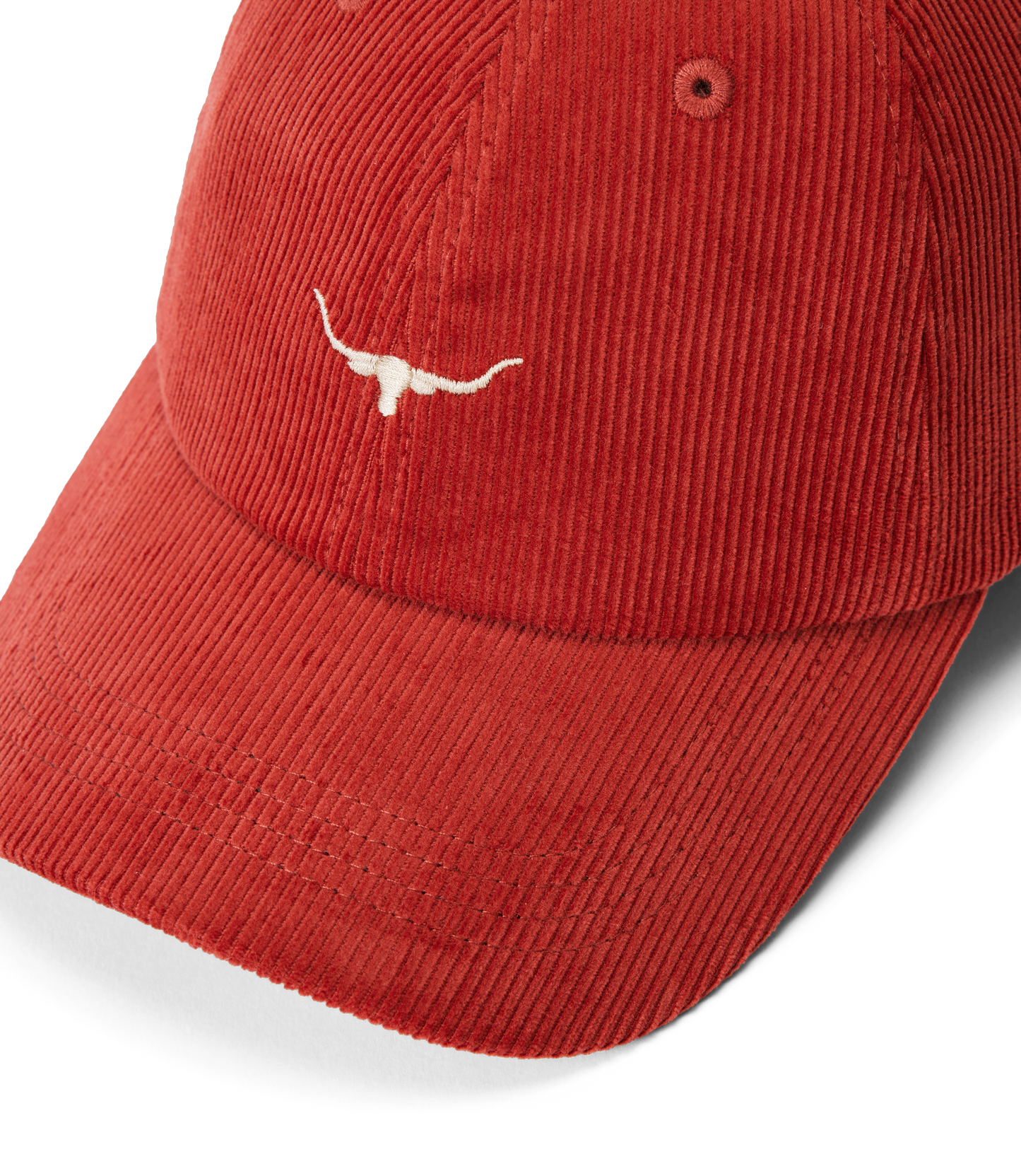 Mini Longhorn Cord Cap - Crimson