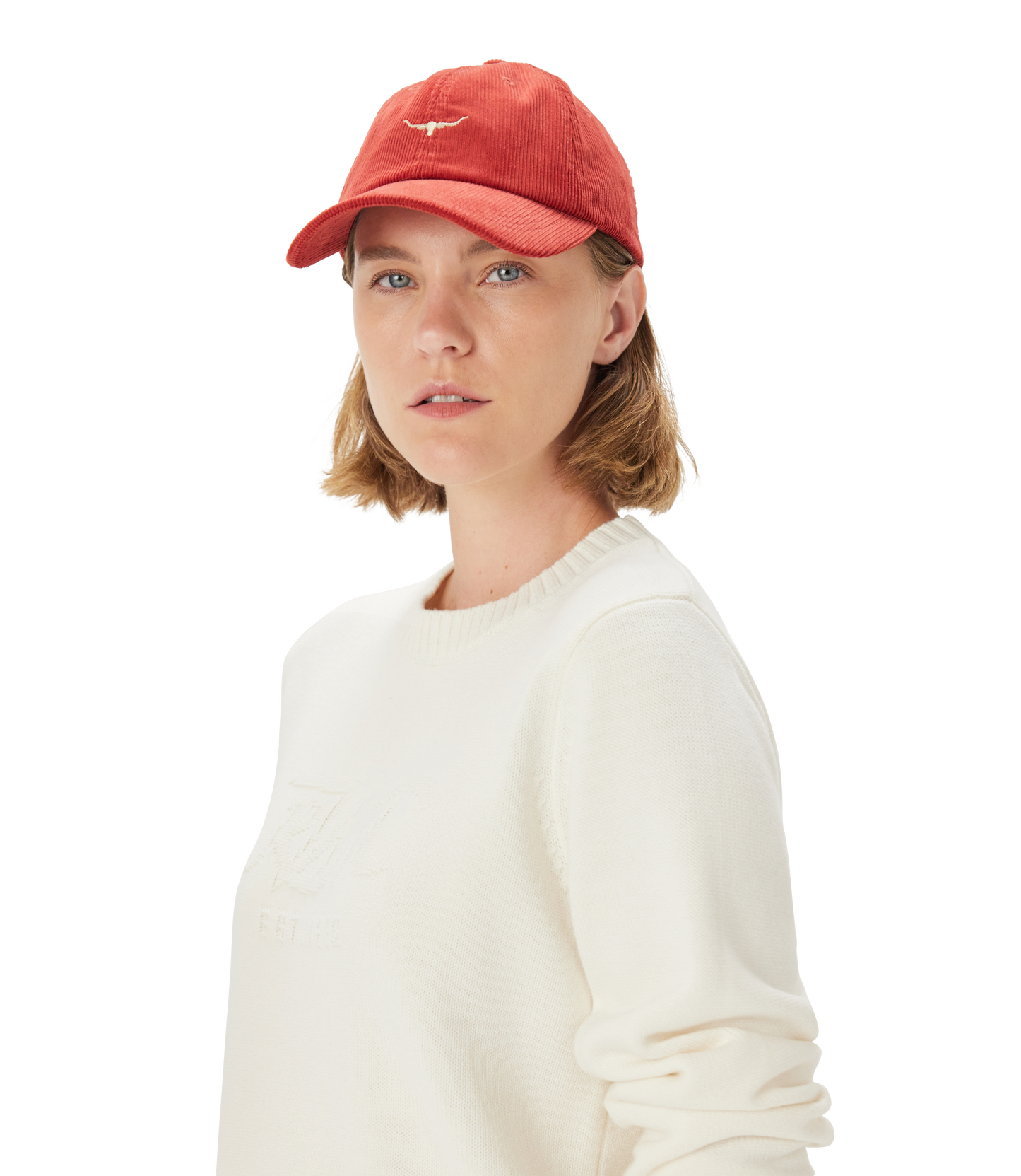 Mini Longhorn Cord Cap - Crimson