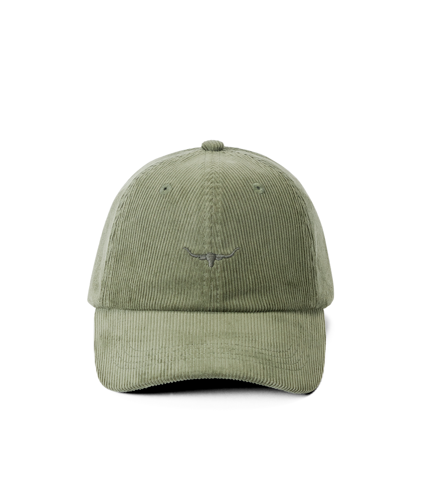 Mini Longhorn Cord Cap - Moss