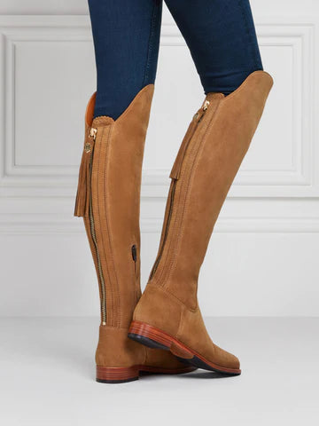 Amira Over-the-Knee Boot - Tan Suede