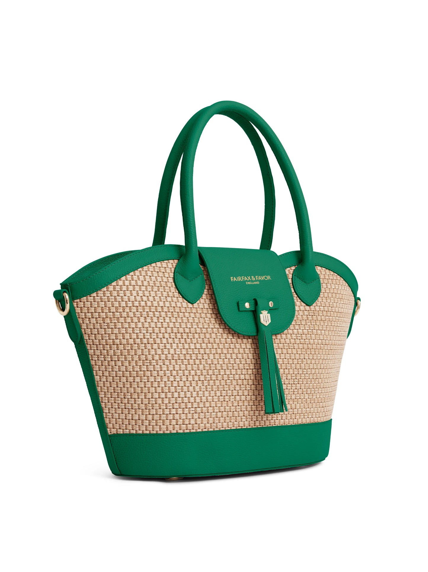 Windsor Basket Bag Clover Green Leather