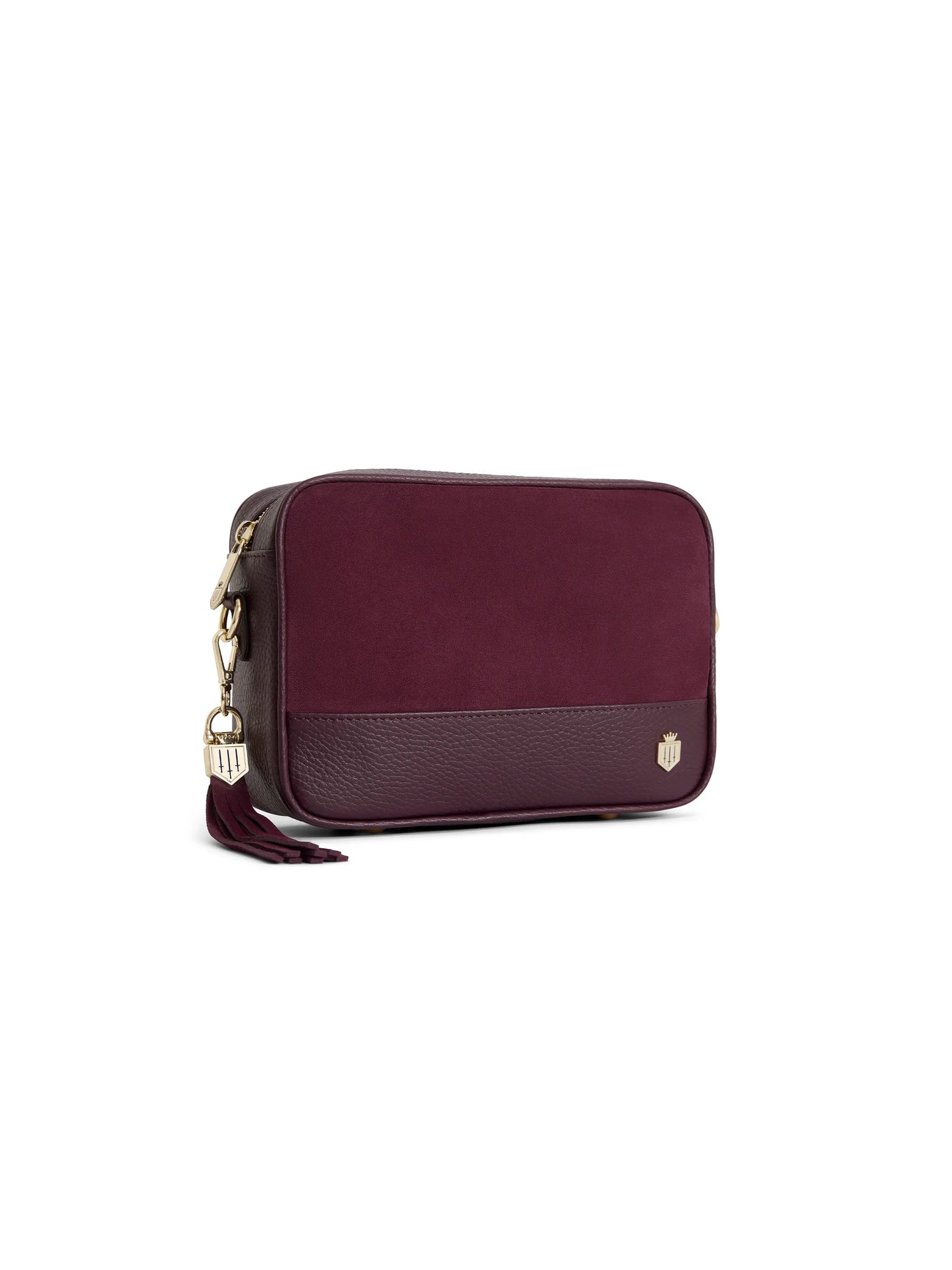 Finsbury Cross Body Bag - Elderberry Suede - PREMIUM STOCKIST EXCLUSIVE