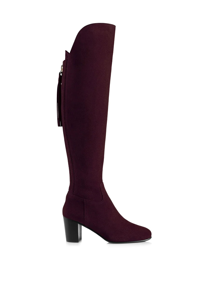 Plum over sales the knee boots
