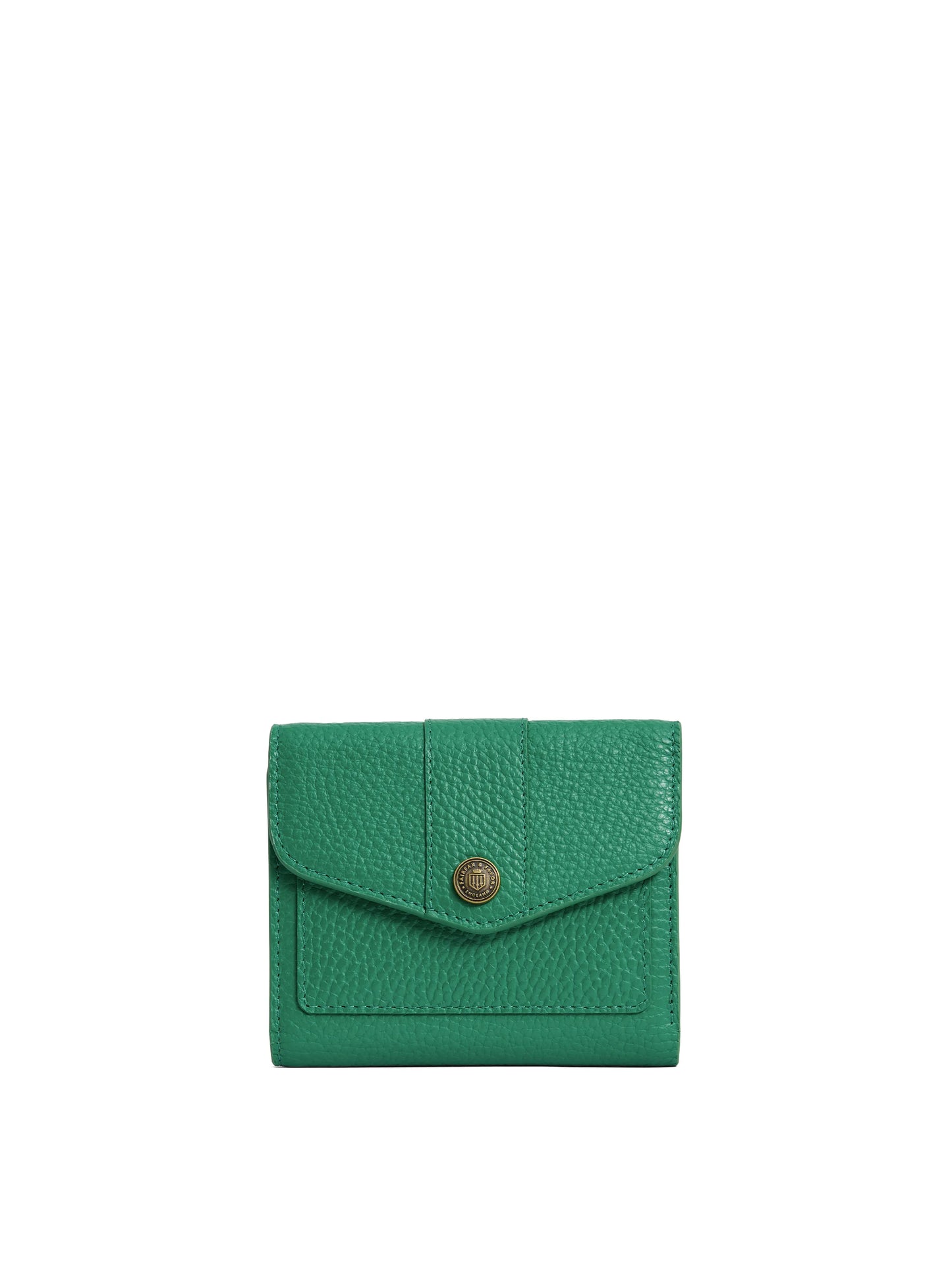 Langford Button Purse - Clover Green Leather