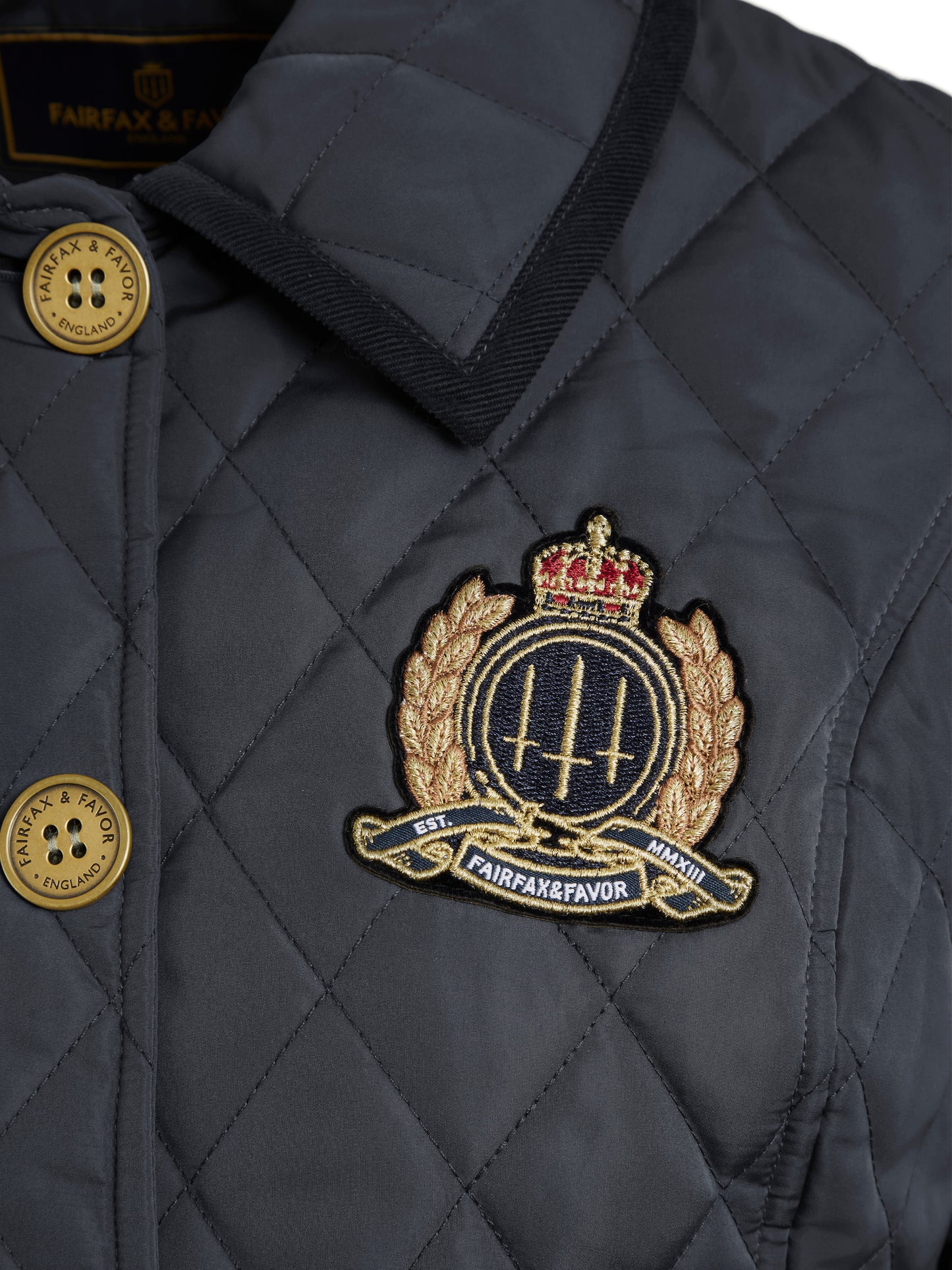 The Bella Quilted Jacket - Navy