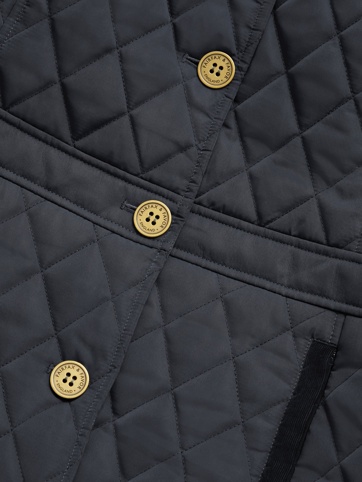 The Bella Quilted Jacket - Navy