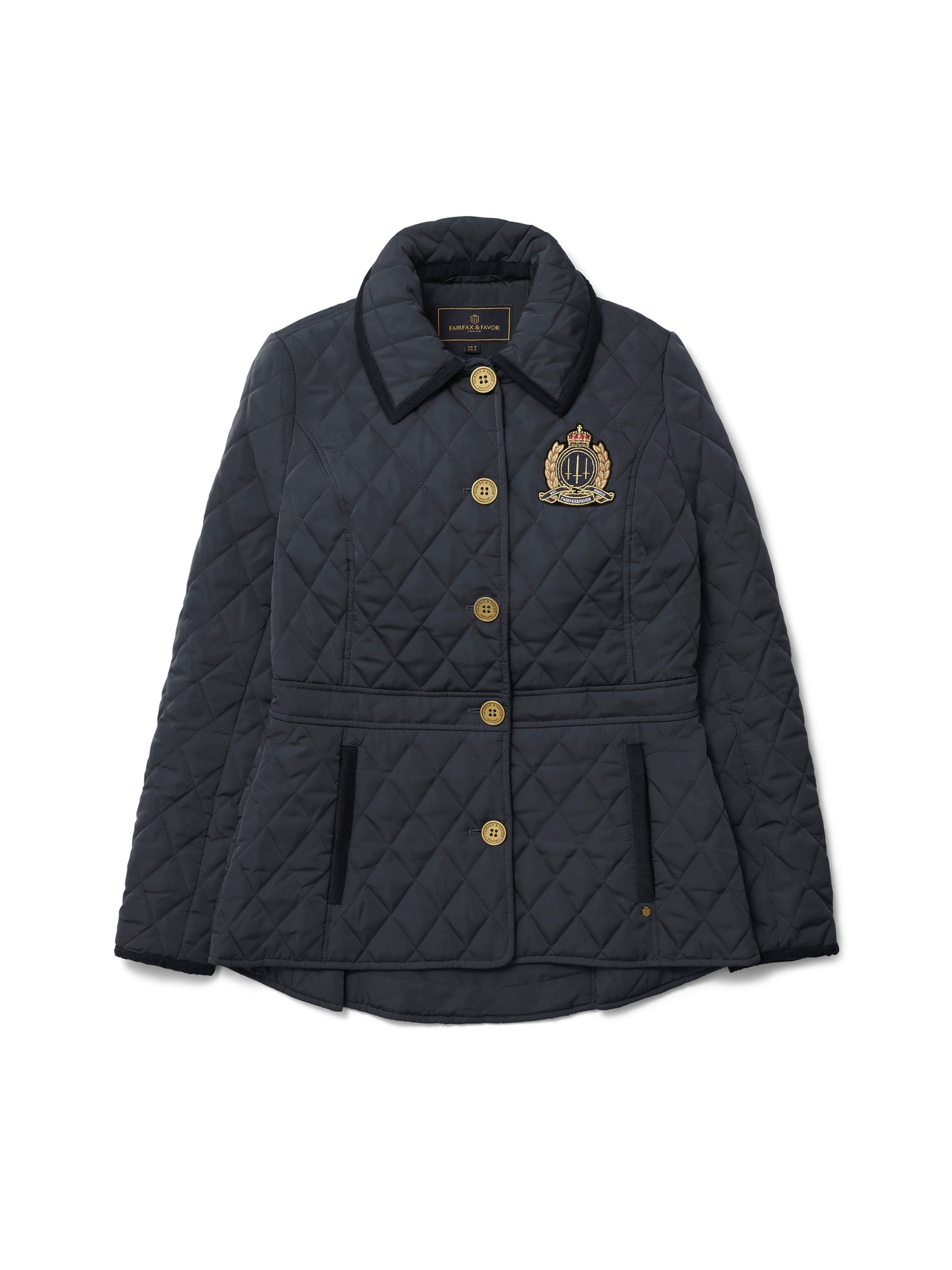 The Bella Quilted Jacket - Navy