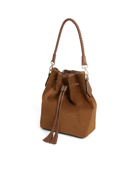 Bibury Bucket Bag - Tan Suede