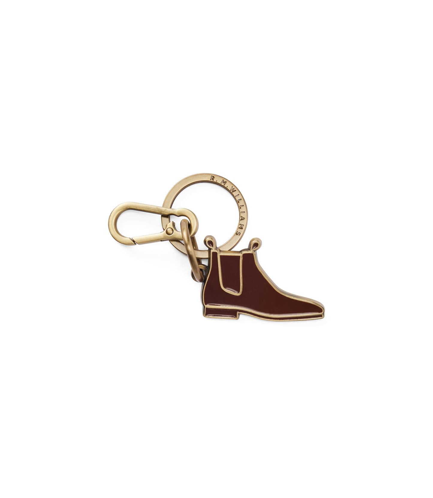 Boot Enamel Keyring - Chestnut