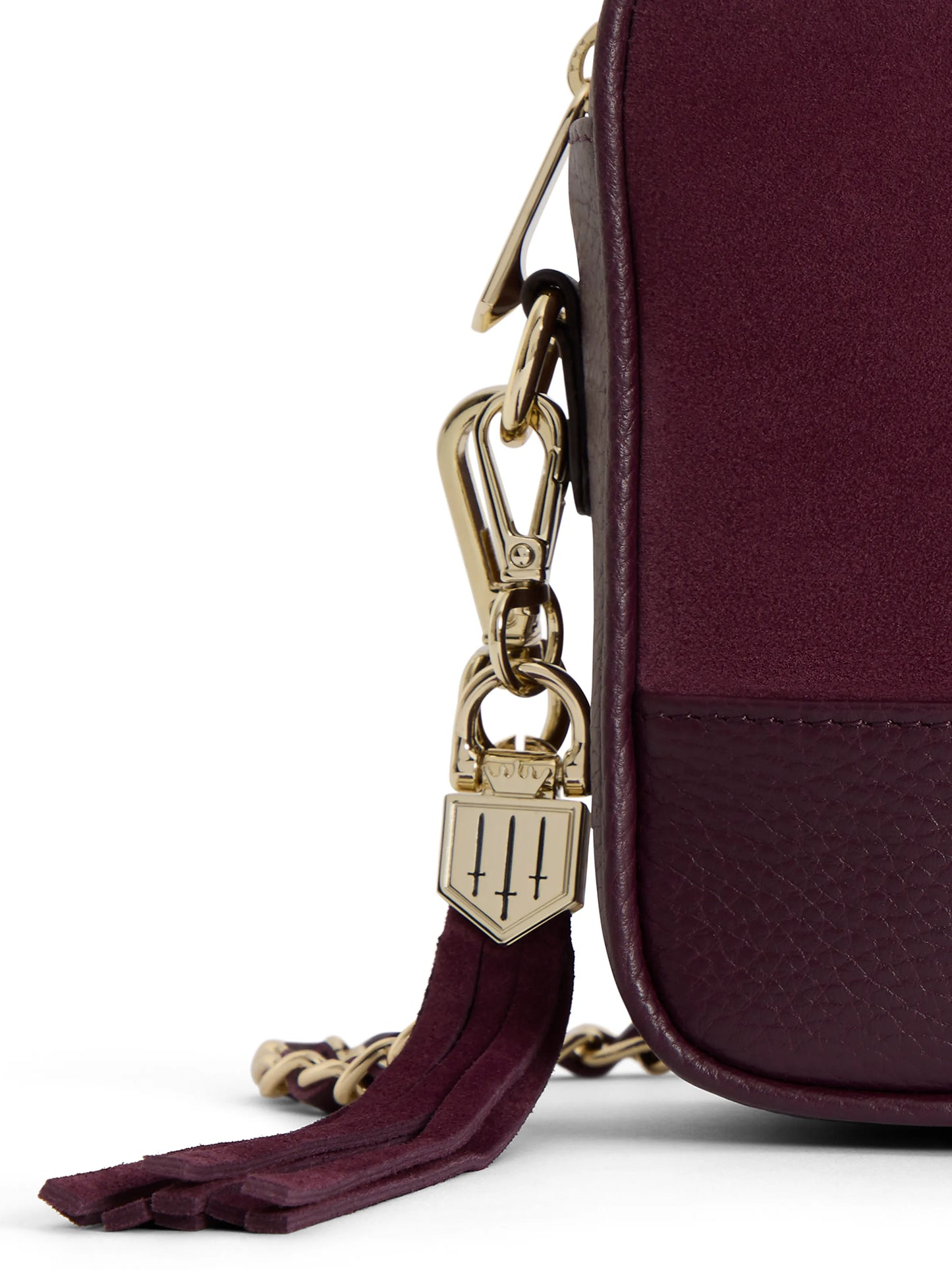 Finsbury Cross Body Bag - Elderberry Suede - PREMIUM STOCKIST EXCLUSIVE