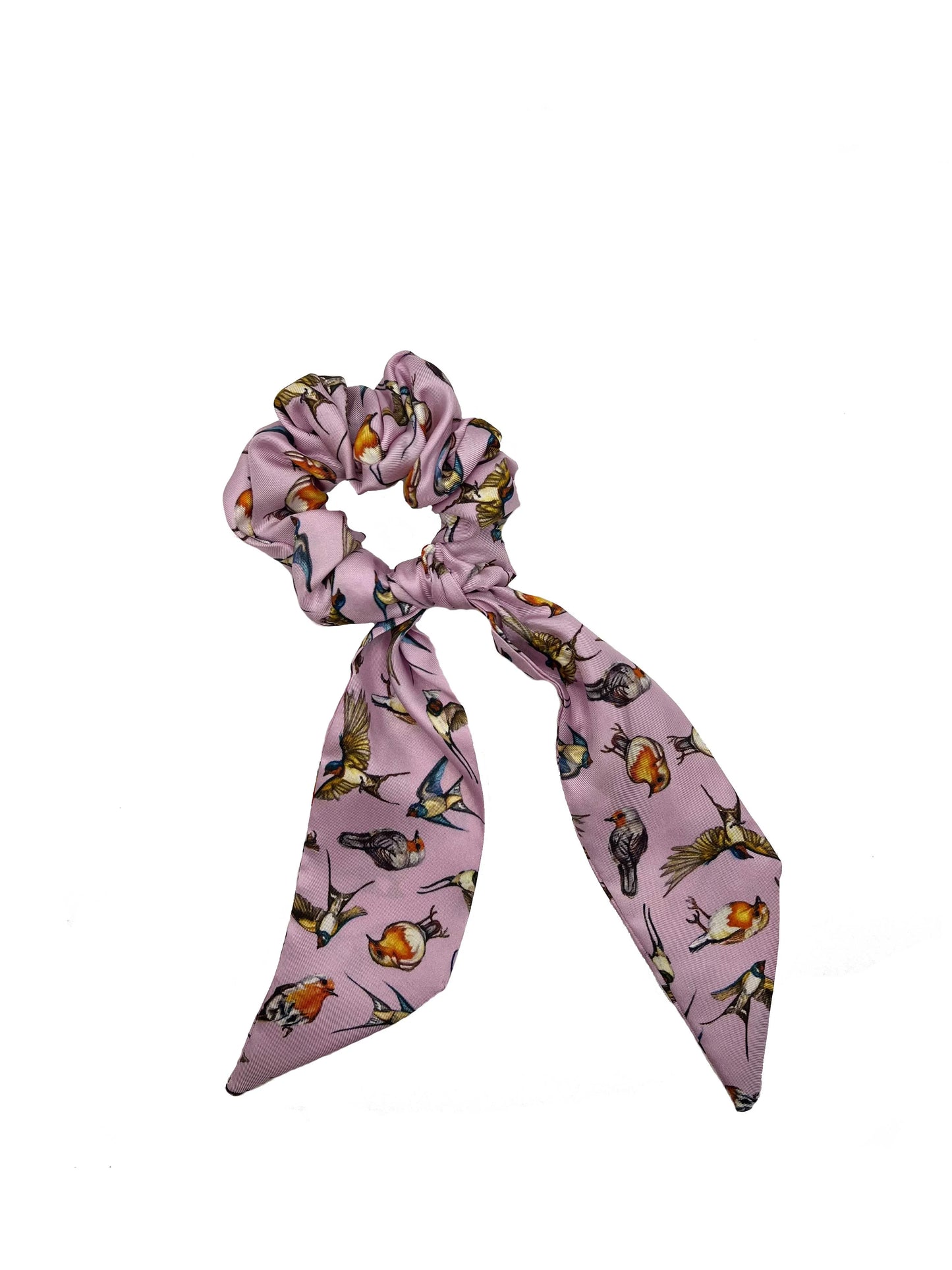 Silk Scrunchie 'Watching Over Me' - Heather