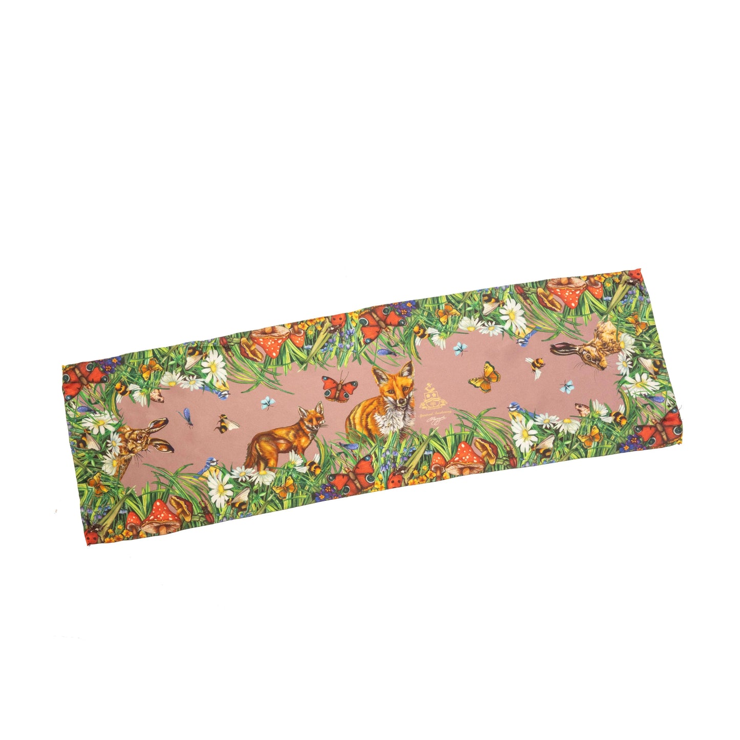 Narrow Silk Scarf 'Spiritual Awakening' - Antique Rose