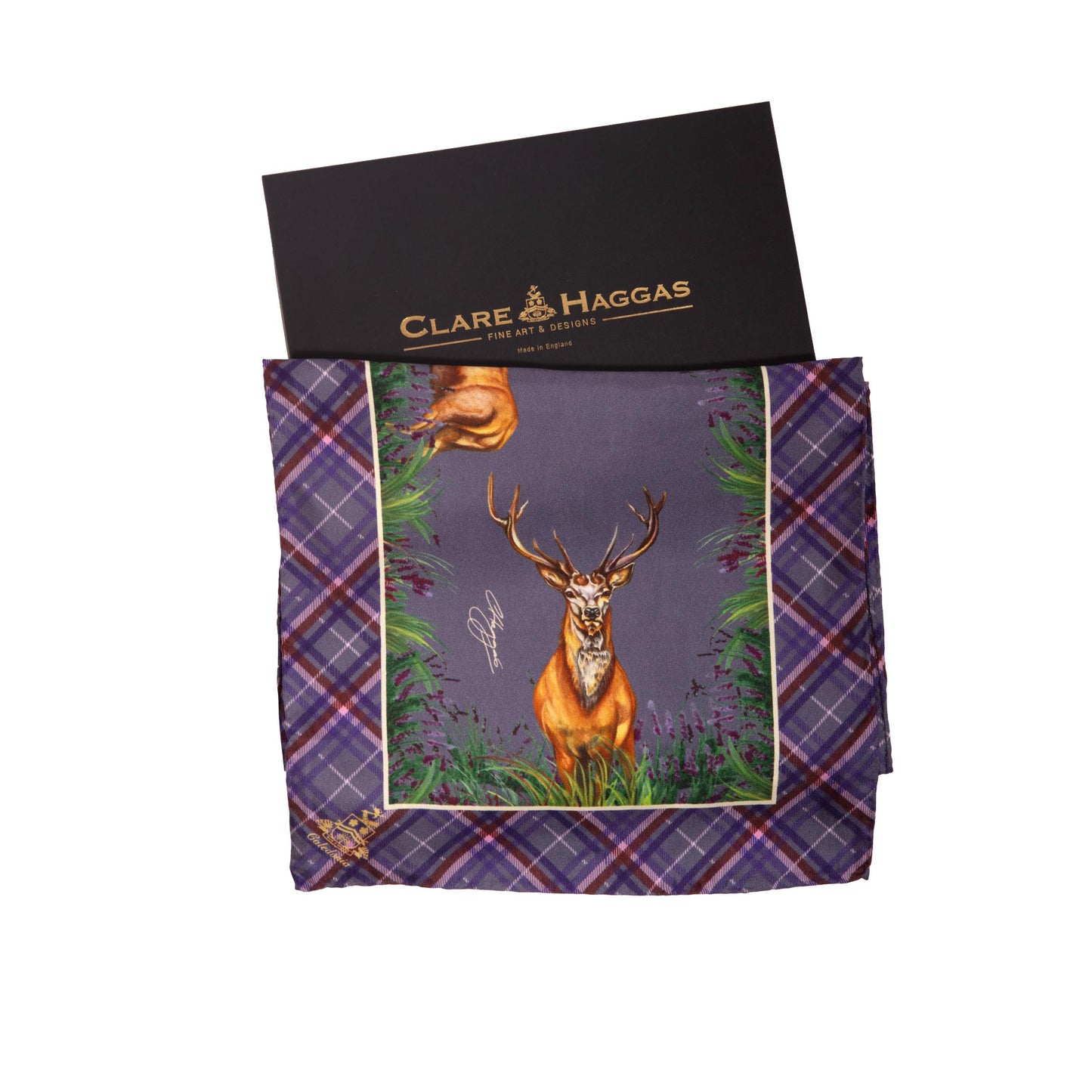 Narrow Silk Scarf 'Caledonia' - Soft Amethyst